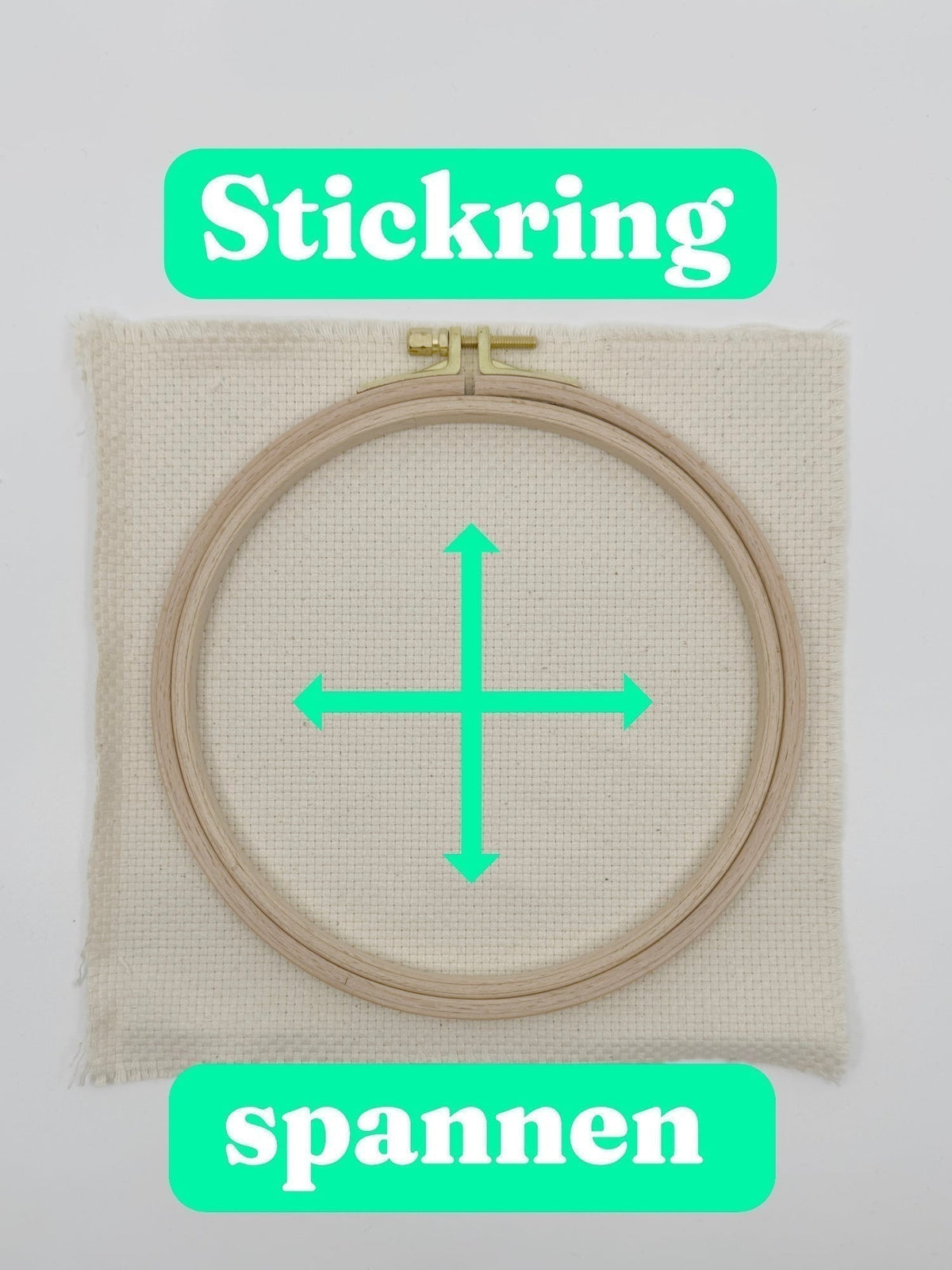 Correctly stretching fabric in an embroidery hoop