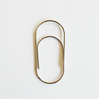 Big metal paper clip close-up detail