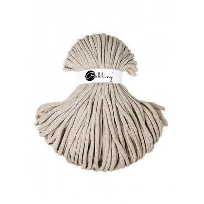 Bobbiny jumbo braided cotton cord, 9mm and 100m, in leopard print