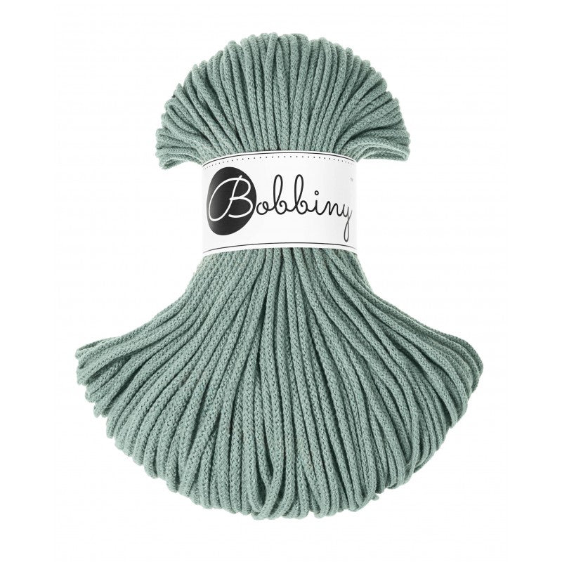 Bobbiny Junior geflochtene Baumwollkordel, 3mm und 100m, in Laurel