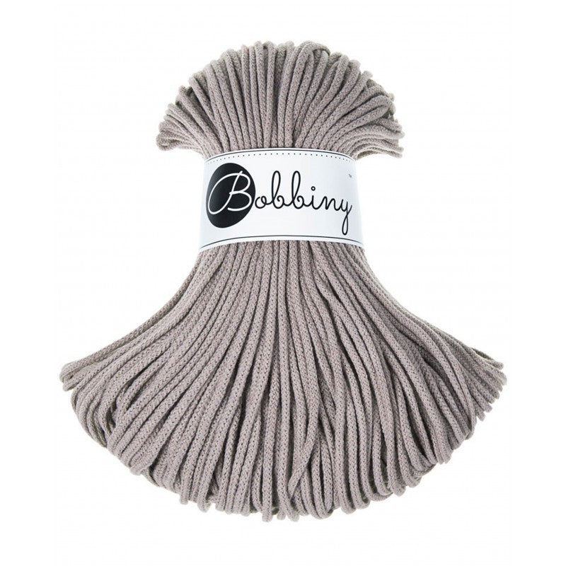 Bobbiny Junior geflochtene Baumwollkordel, 3mm und 100m, in Pearl