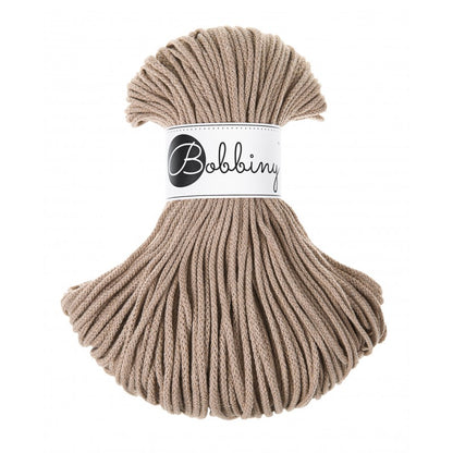Bobbiny Junior geflochtene Baumwollkordel, 3mm und 100m, in Sand