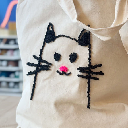 Cat Punch-Needle-Taschen-Vorlagenbogen
