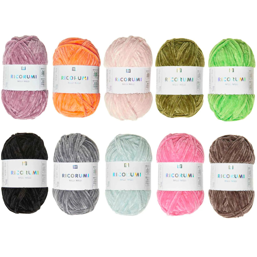 Ricorumi chenille yarn, fashion set of 10 x 25g by Rico Design