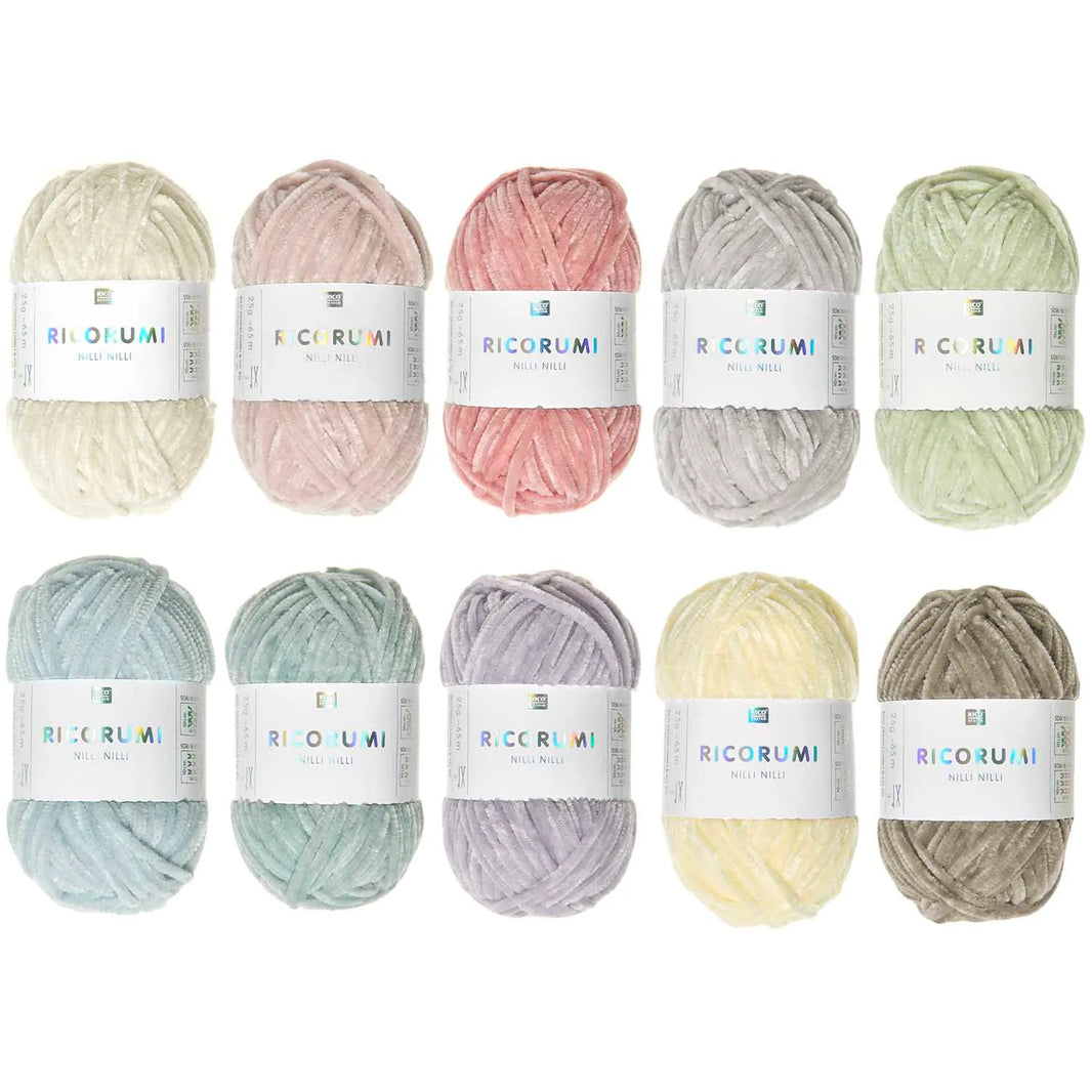 Ricorumi chenille yarn, pastel set of 10 x 25g by Rico Design