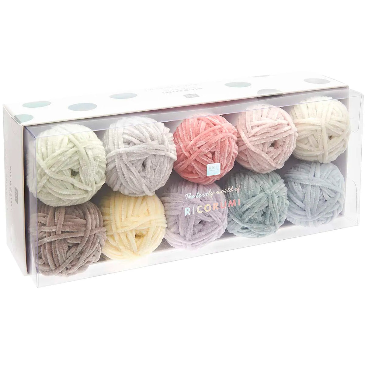 Ricorumi chenille yarn, pastel set of 10 x 25g by Rico Design