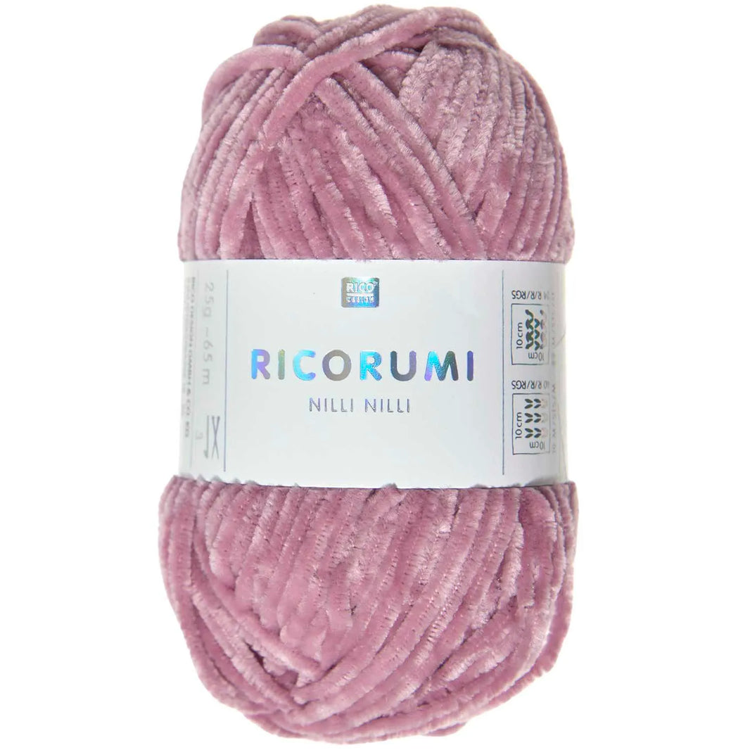 Ricorumi chenille yarn in berry, 25g ball by Rico Design