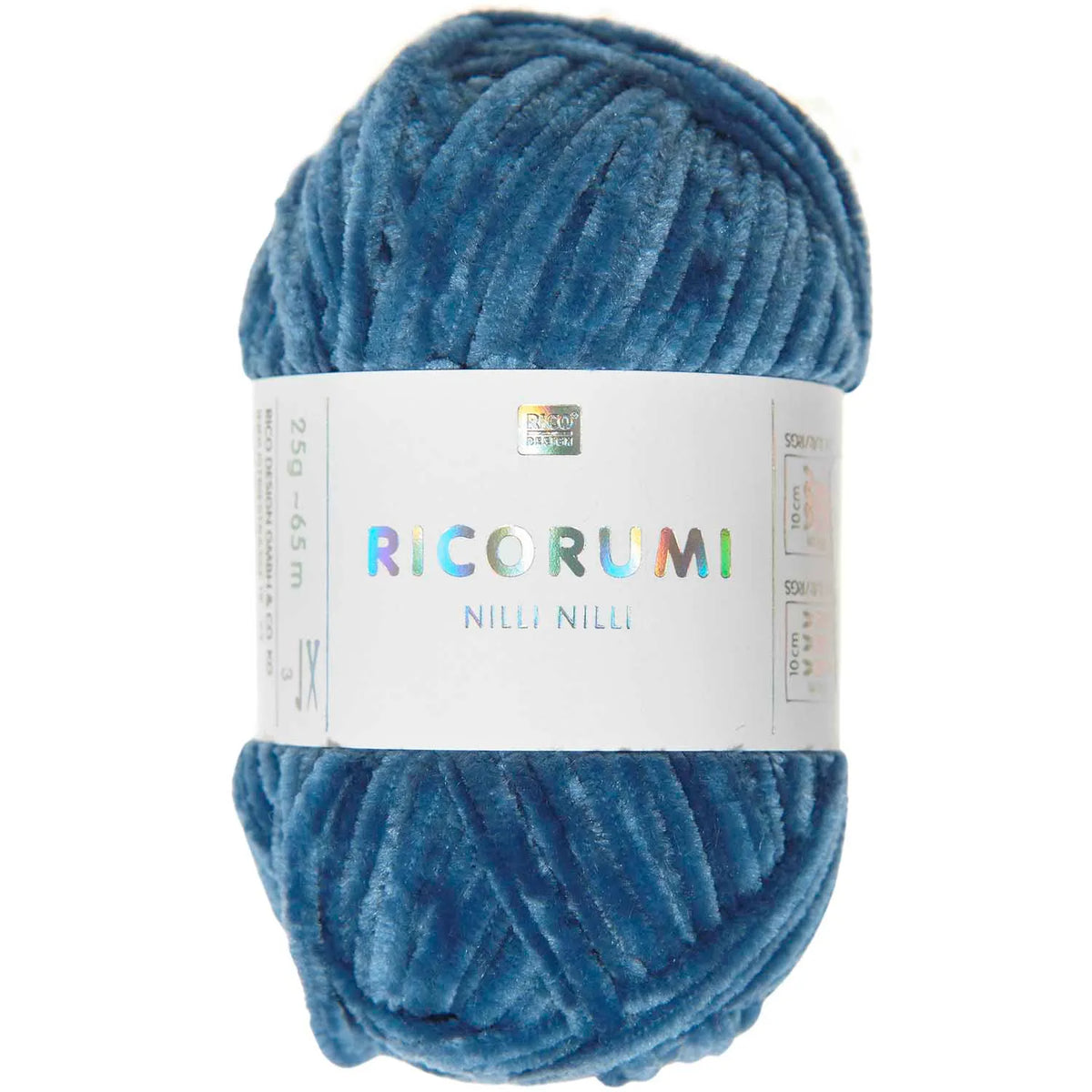 Ricorumi chenille yarn in blue, 25g ball by Rico Design