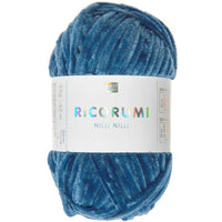 Ricorumi chenille yarn in blue, 25g ball by Rico Design