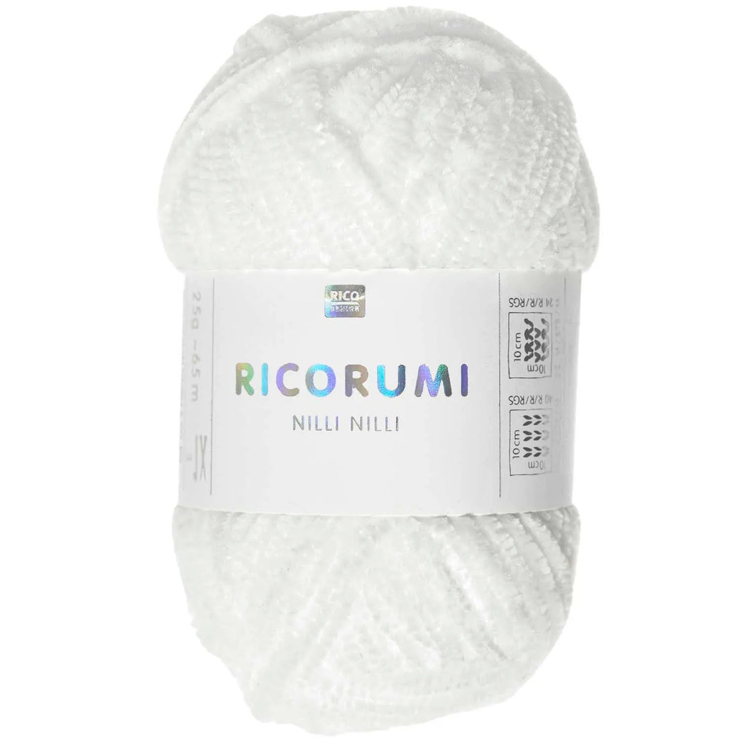 Ricorumi chenille yarn in yellow, 25g ball by Rico Design