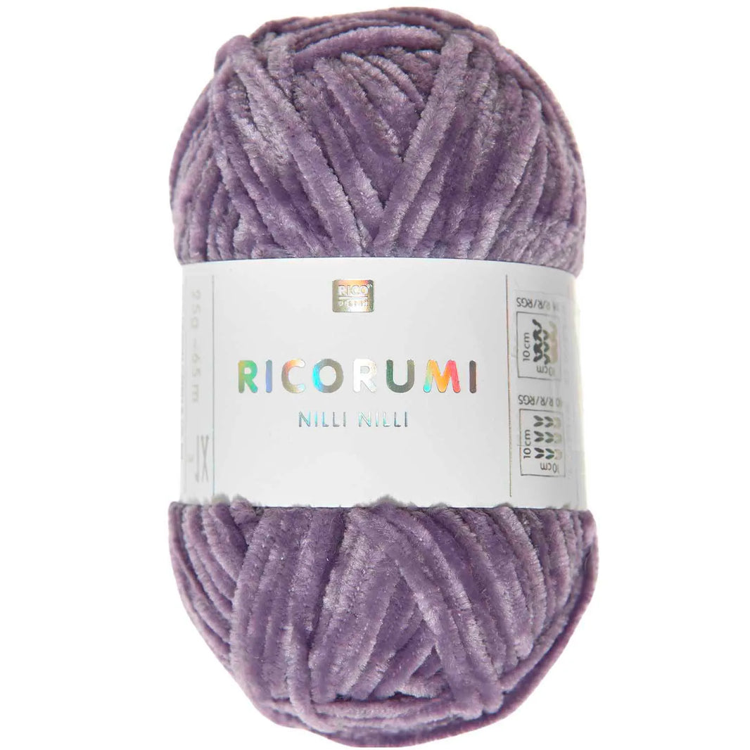 Ricorumi chenille yarn in purple, 25g ball by Rico Design