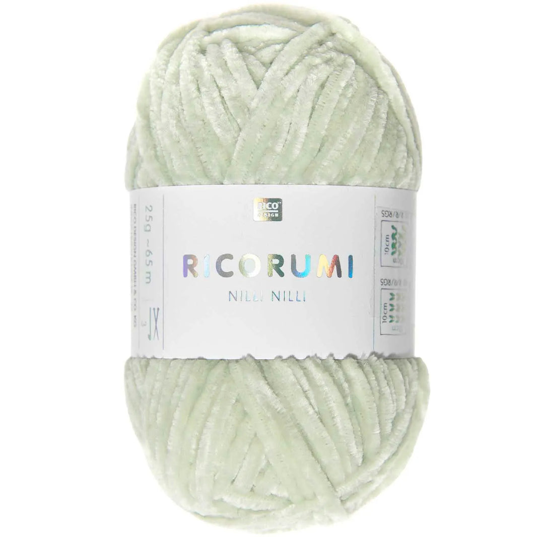 Ricorumi chenille yarn in mint, 25g ball by Rico Design
