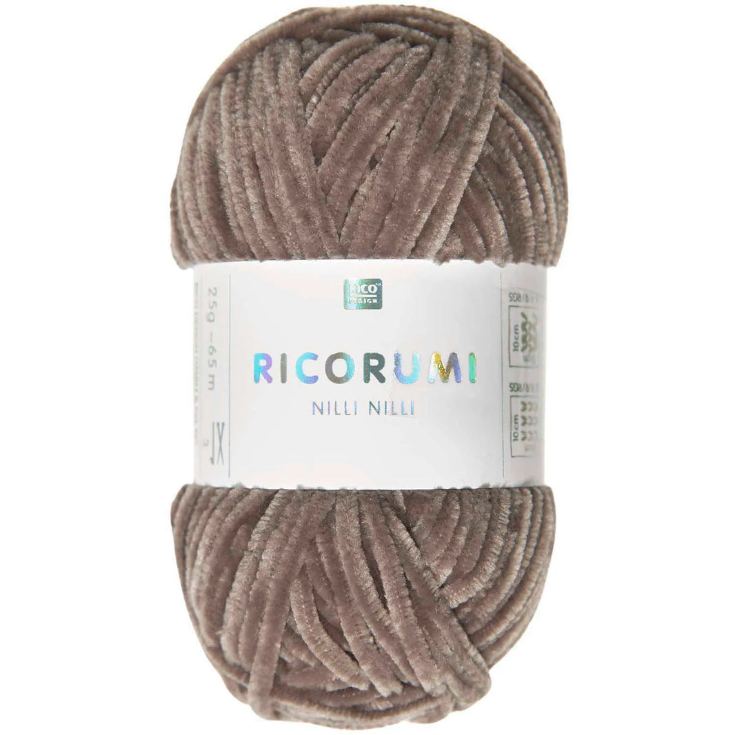 Ricorumi chenille yarn in nougat, 25g ball by Rico Design