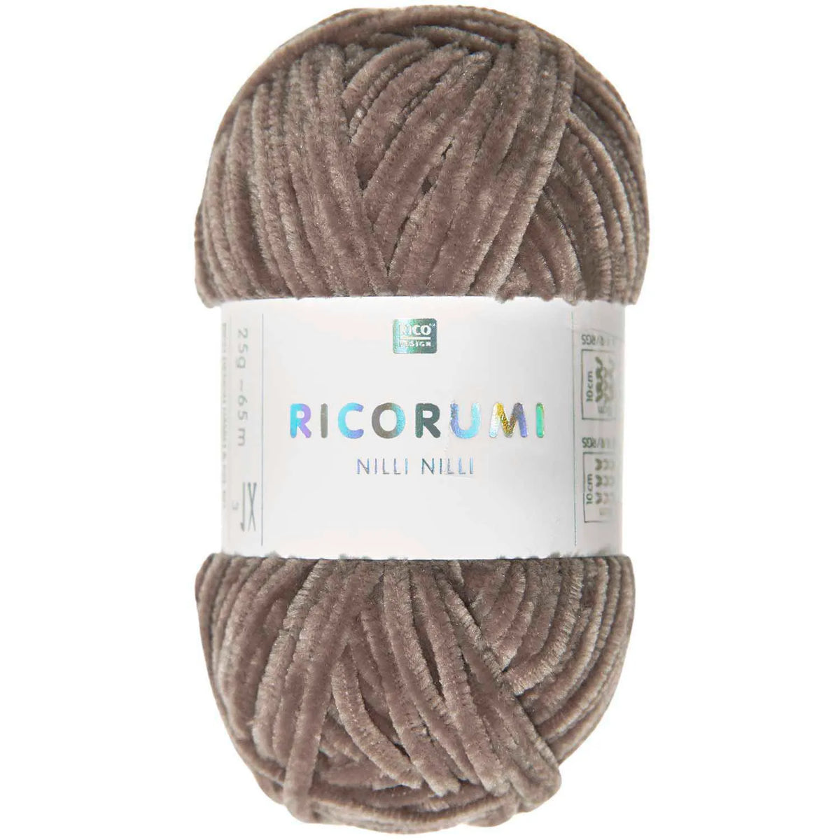 Ricorumi chenille yarn in nougat, 25g ball by Rico Design