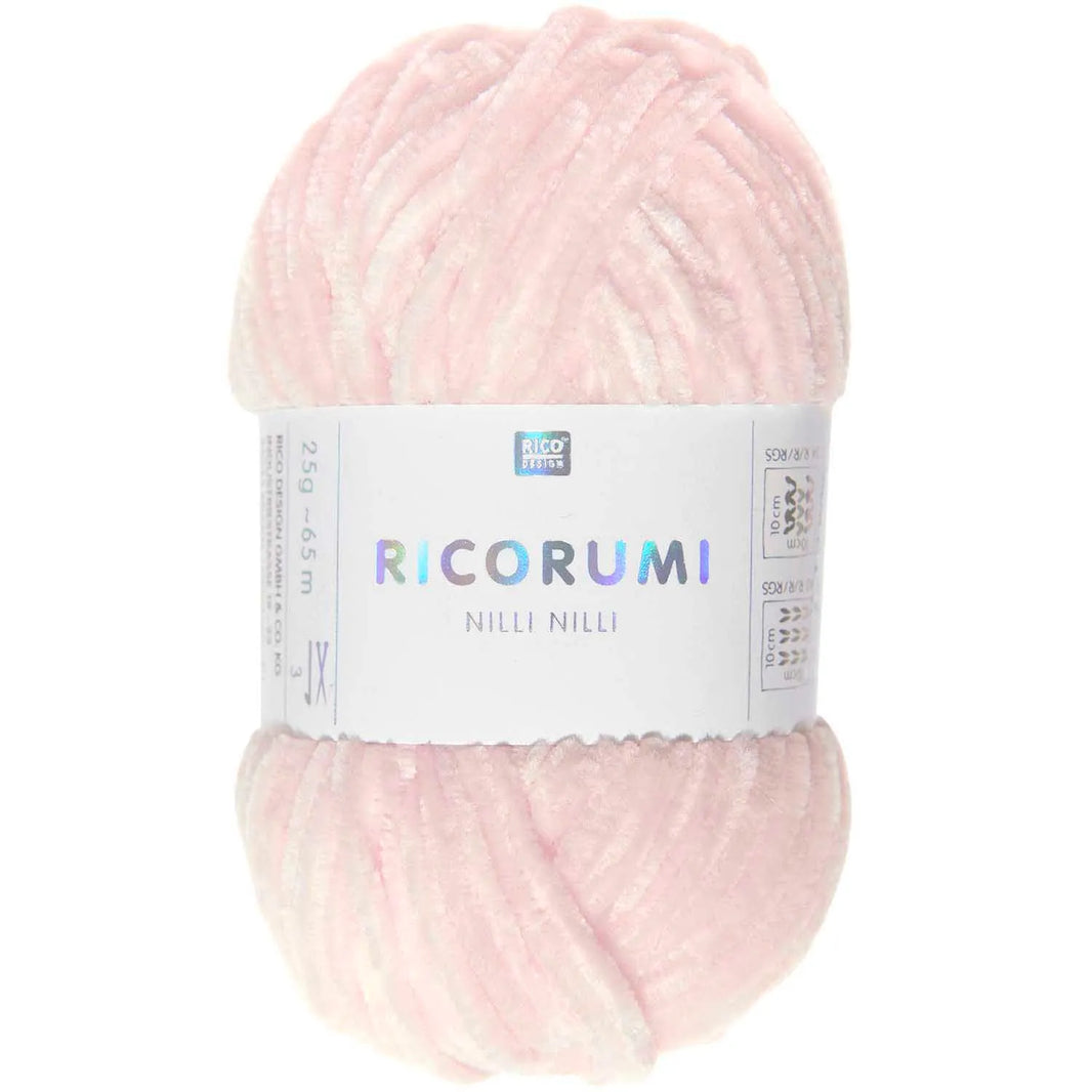 Ricorumi chenille yarn in pink, 25g ball by Rico Design