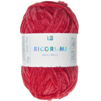 Ricorumi chenille yarn in red, 25g ball by Rico Design