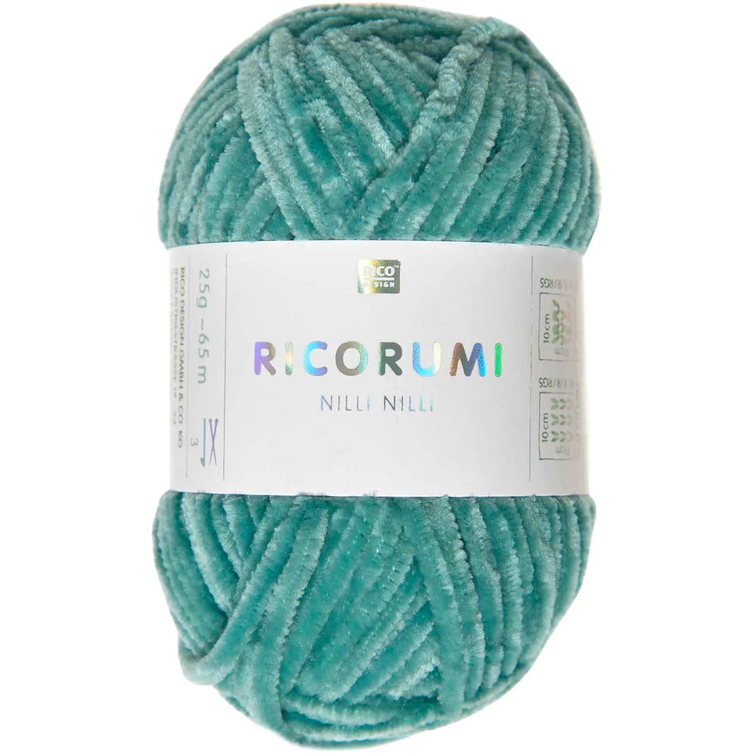 Ricorumi Chenille-Garn in türkis, 25g-Knäuel von Rico Design