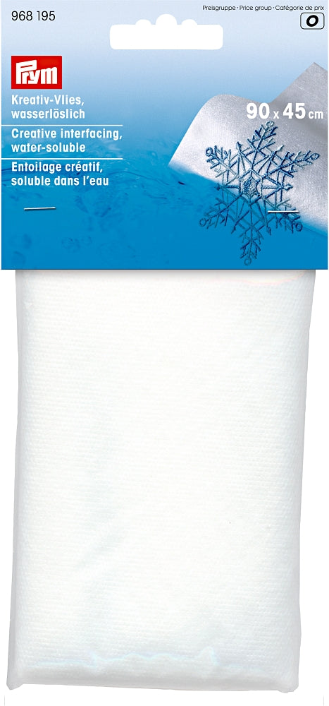 Water-soluble embroidery interfacing by Prym