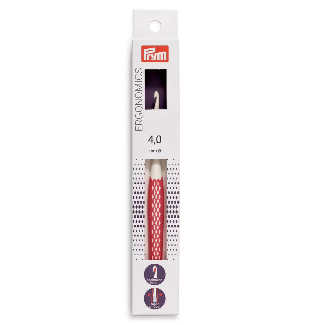 Ergonomic crochet hook, 4mm by Prym