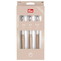 Prym ergonomic crochet hook set, 6mm to 10mm