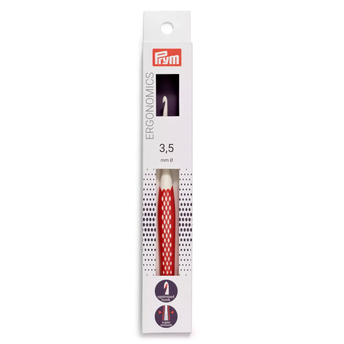 Prym ergonomic wool crochet hook, 9mm and 18cm long