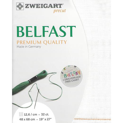 Belfast linen embroidery fabric, colour swatch