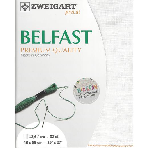 Belfast linen embroidery fabric in a light shade