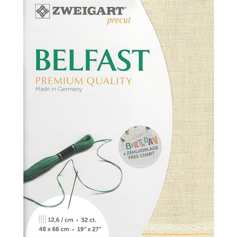 Belfast linen embroidery fabric in a neutral tone