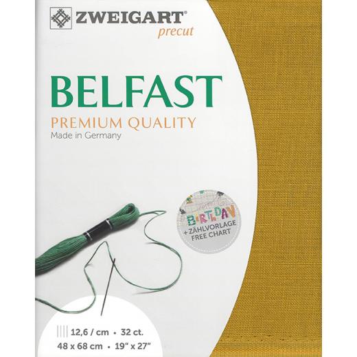 Belfast linen embroidery fabric in a soft colour