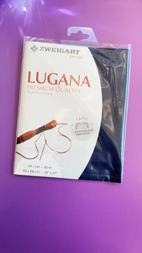 Zweigart Lugana Kreuzstichstoff in dunkelblau, 3835/101