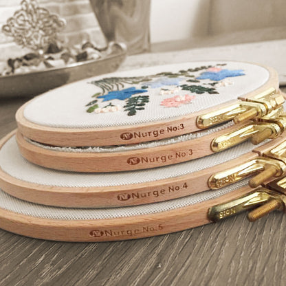 Nurge beech wood embroidery hoop with 24mm depth