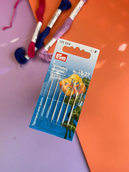 Prym Sticknadeln in Silber, Seitenansicht