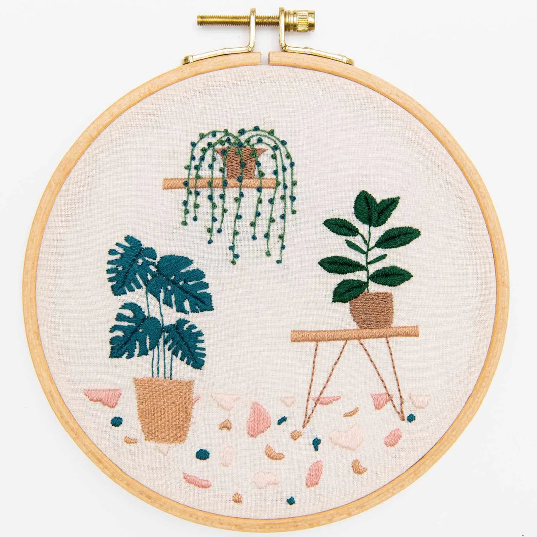 Rico Stickset mit Botanical-Motiv, 15,5cm Rahmen