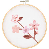 Kreuzstich-Stickset 'Cherry Branch', 15cm von Rico Design