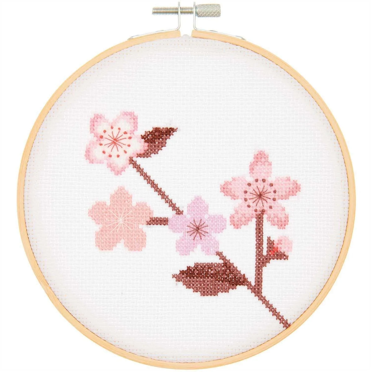 Kreuzstich-Stickset 'Cherry Branch', 15cm von Rico Design