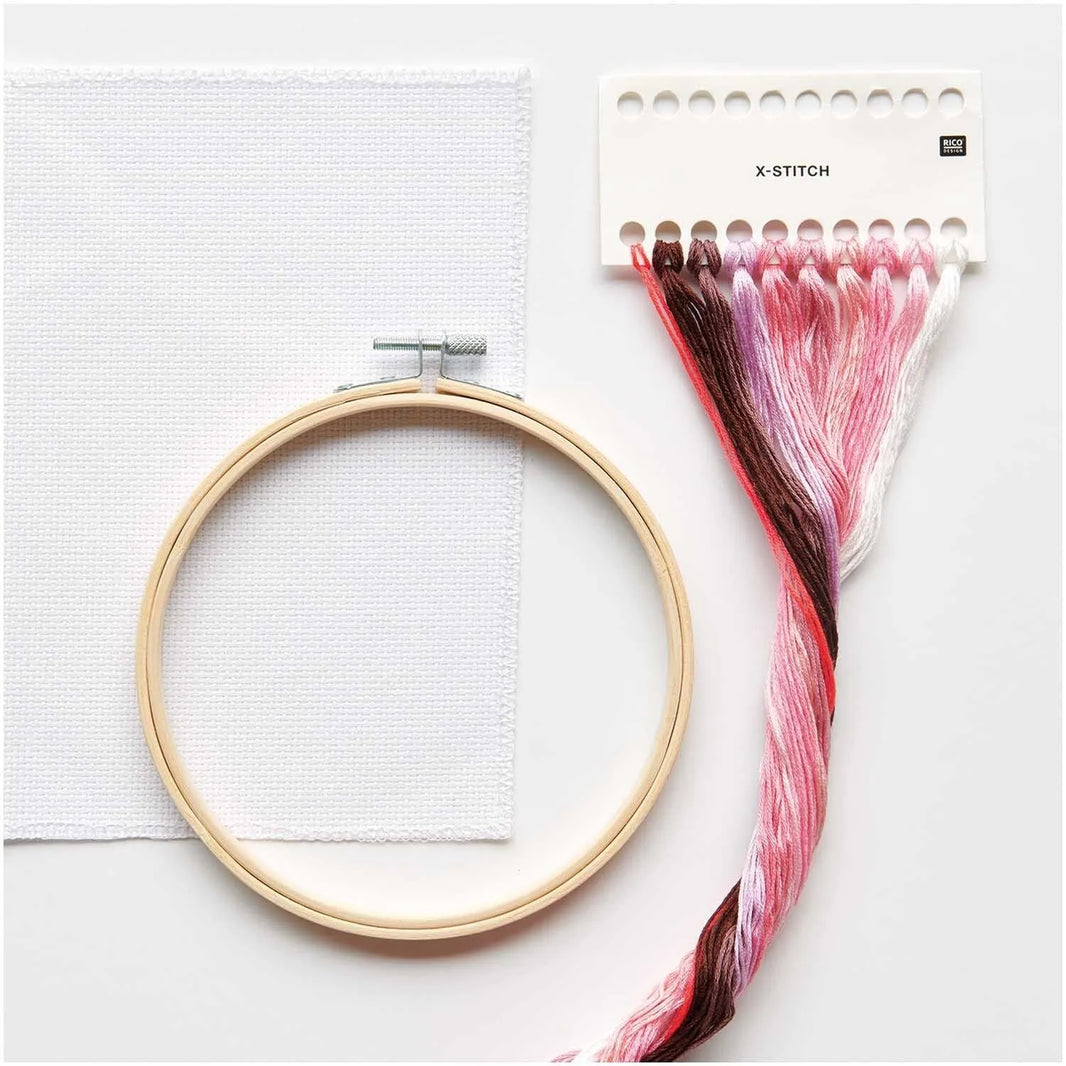 Kreuzstich-Stickset 'Cherry Branch', 15cm von Rico Design