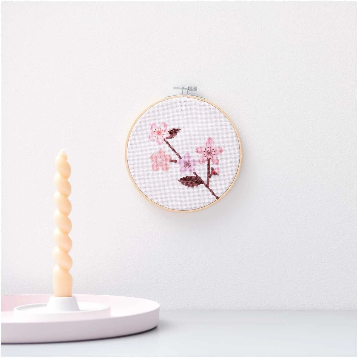 Kreuzstich-Stickset 'Cherry Branch', 15cm von Rico Design