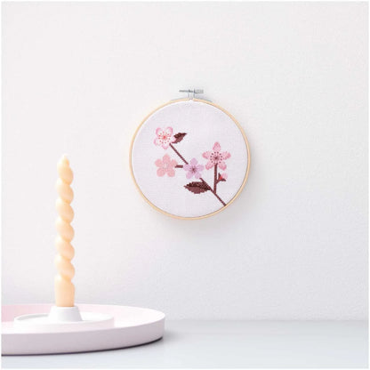 Kreuzstich-Stickset 'Cherry Branch', 15cm von Rico Design