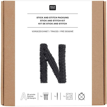Vorgezeichnetes Stickset 'Letters' von Rico Design