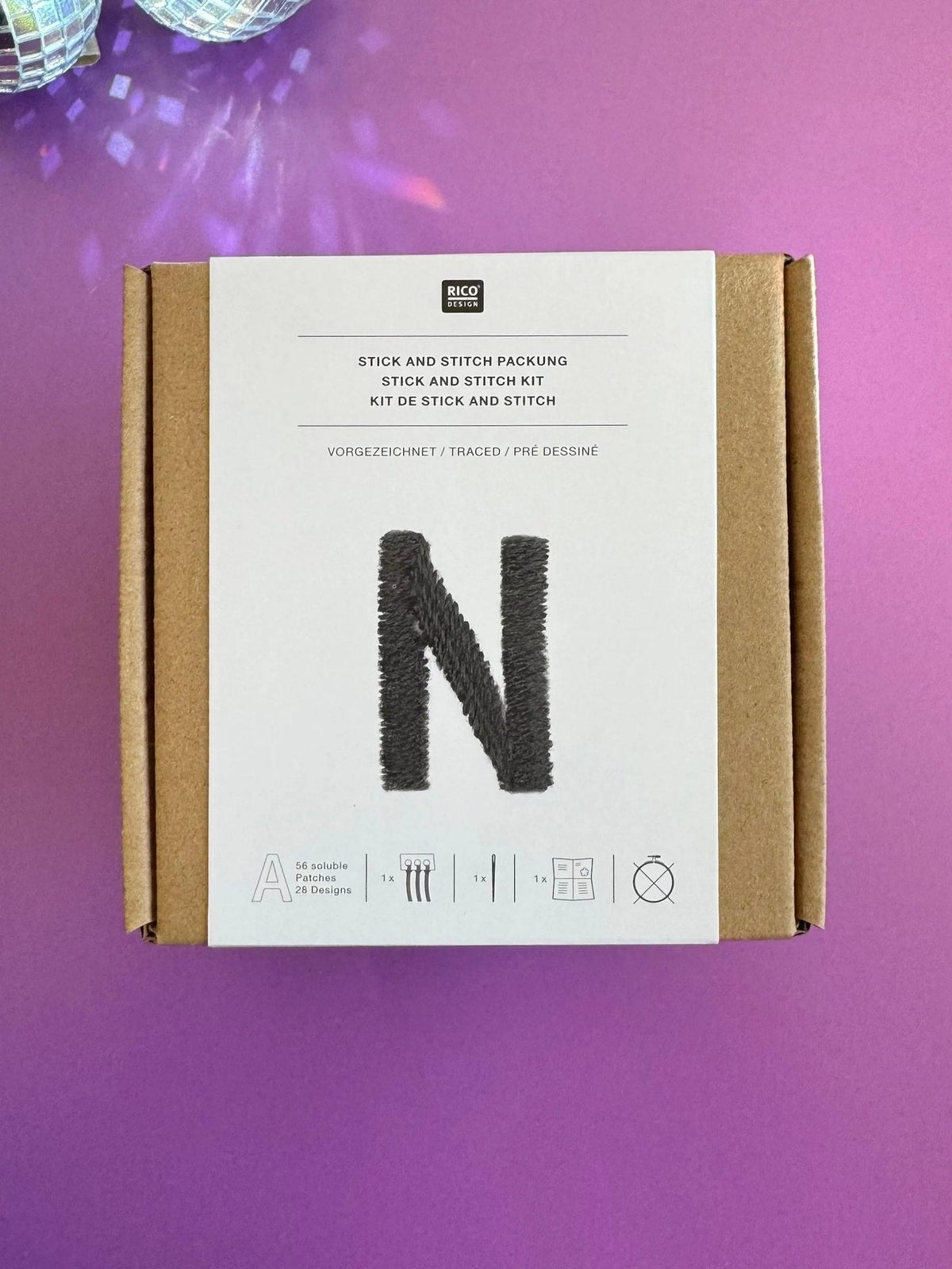 Vorgezeichnetes Stickset 'Letters' von Rico Design