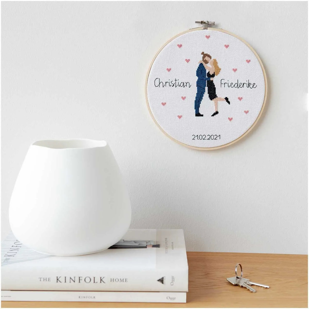 Kreuzstich-Stickset 'Lovebirds', 20cm von Rico Design