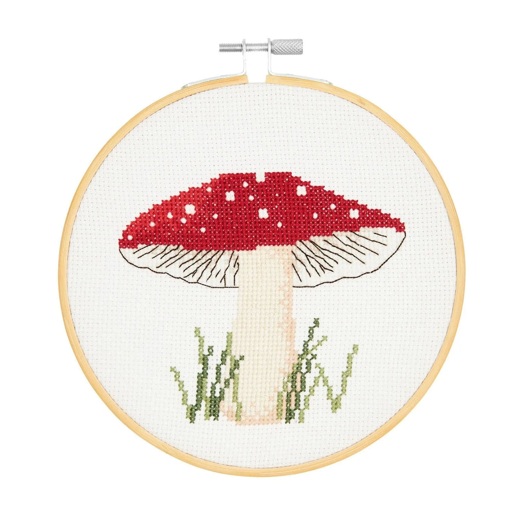Kreuzstich-Stickset 'Mushroom', 15cm von Rico Design