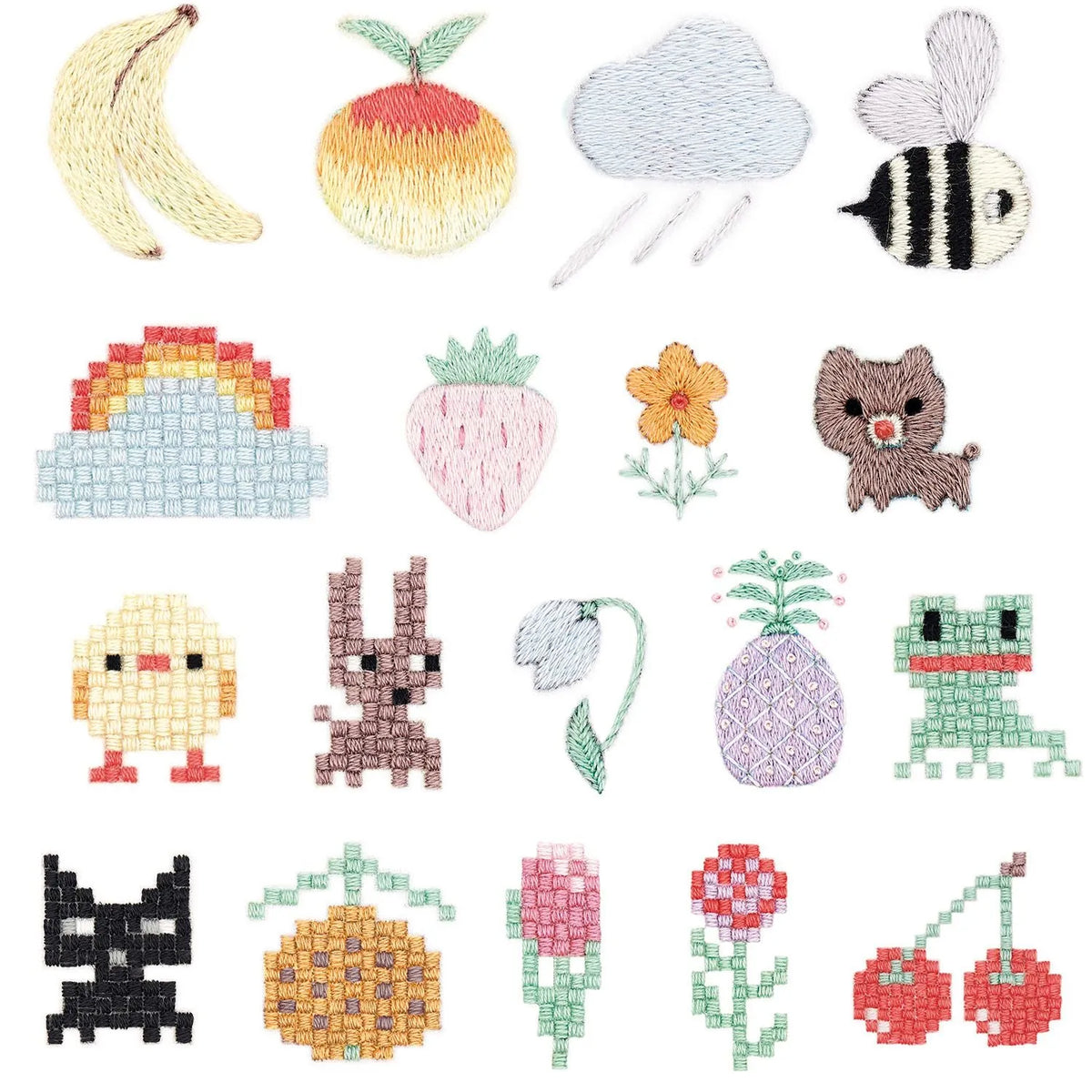 Vorgezeichnetes Stickset 'Pixel Art' von Rico Design