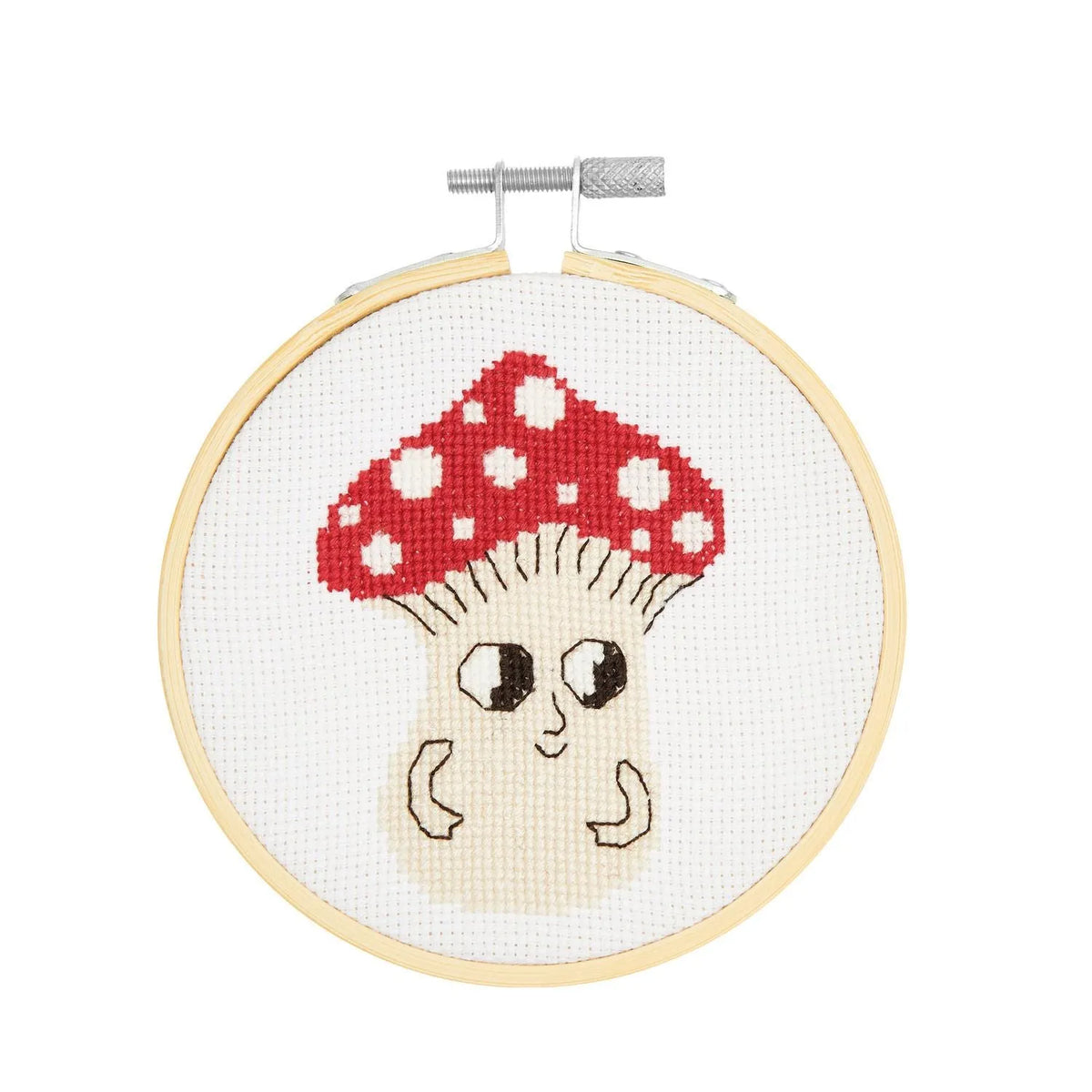 Kreuzstich-Stickset 'Small Mushroom', 10cm von Rico Design