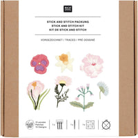 Vorgezeichnetes Stickset 'Spring flowers' von Rico Design