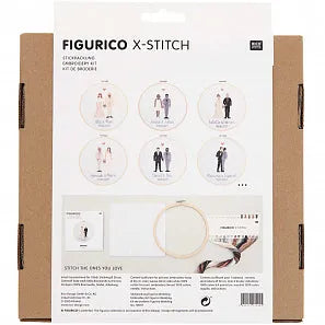 Cross-stitch embroidery kit 'Wedding' by Rico Design