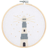 Cross-stitch embroidery kit 'lighthouse', 15cm by Rico Design