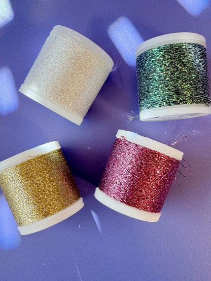 Rico metallic embroidery thread, spool detail