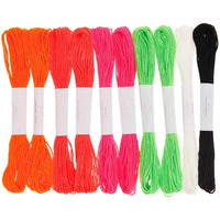 Embroidery thread set in neon, 10 skeins by Rico Design