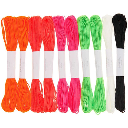 Embroidery thread set in neon, 10 skeins by Rico Design